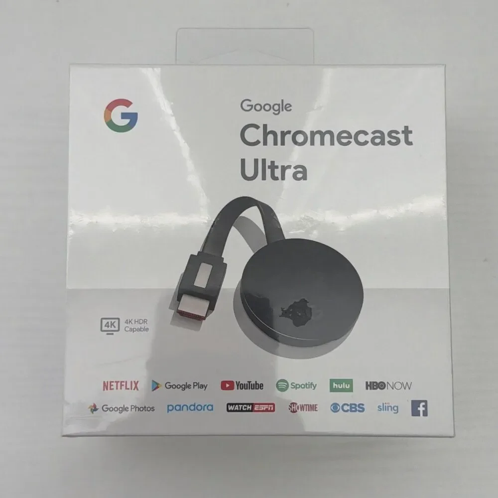 Google Chromecast Ultra 4K Digital Media Streamer -  Sealed New